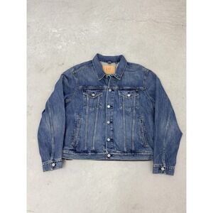 GAP 1969 Denim‎ Jacket Mens XL Blue Jean Trucker Jacket Classic Wash Cotton